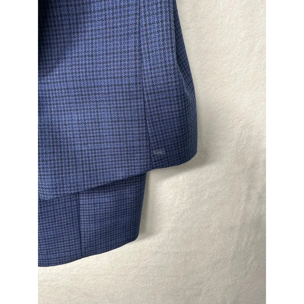Lauren Ralph Lauren Houndstooth Blue Blazer‎ Menswear Career Business Jacket 44L